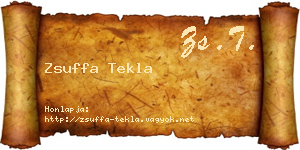 Zsuffa Tekla névjegykártya